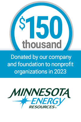 $150 thousand donated by our foundation to nonprofit organizations in 2023 Minnesota Energy Resources