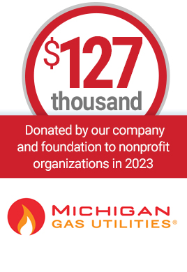 $102 thousand donated by our foundation to nonprofit organizations in 2022. Michigan Gas Utilities