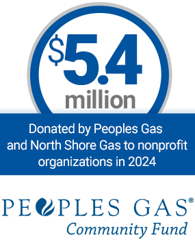 $5.9 million Donated by Peoples Gas and North Shore Gas to nonprofit organizations in 2022 People Gas Community Fund