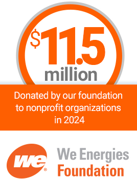 $14.6 million donated by our foundation to nonprofit organizations in 2023. We Energies Foundation