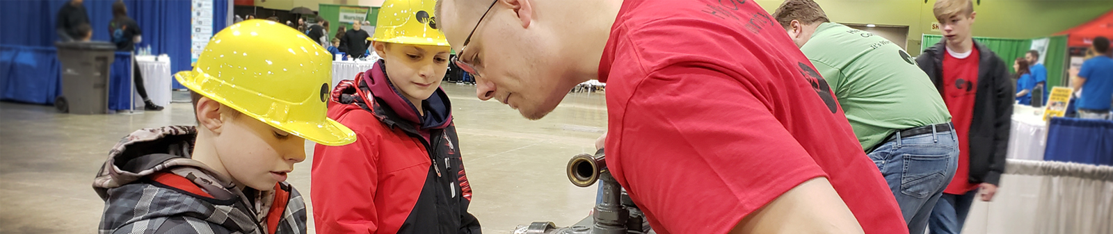 WPS volunteer interacting with kids